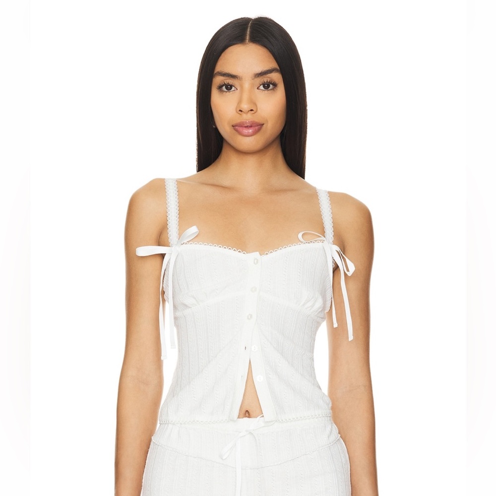 For Love and Lemons Annabeath Pointelle Top